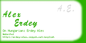 alex erdey business card